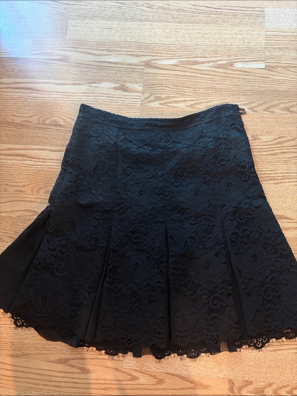 Tory Burch Black Lace Skater Skirt